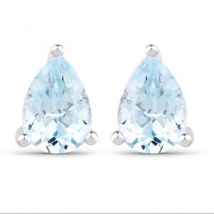 Brilliant Ladies Sterling Silver Topaz Designer Earrings